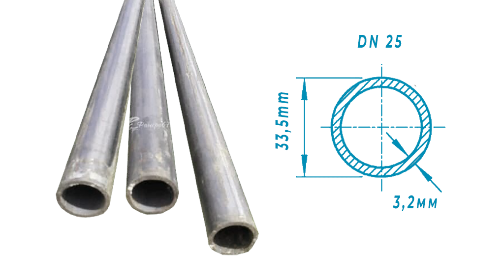 Труба круглая ДУ/DN-25 мм ВГП